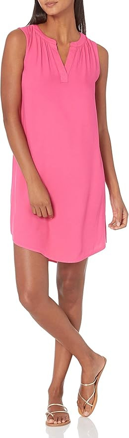Amazon Essentials Women's Standard Sleeveless Woven Shift Dress | Amazon (US)