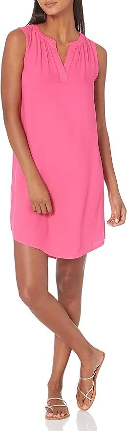 Amazon Essentials Women's Standard Sleeveless Woven Shift Dress | Amazon (US)