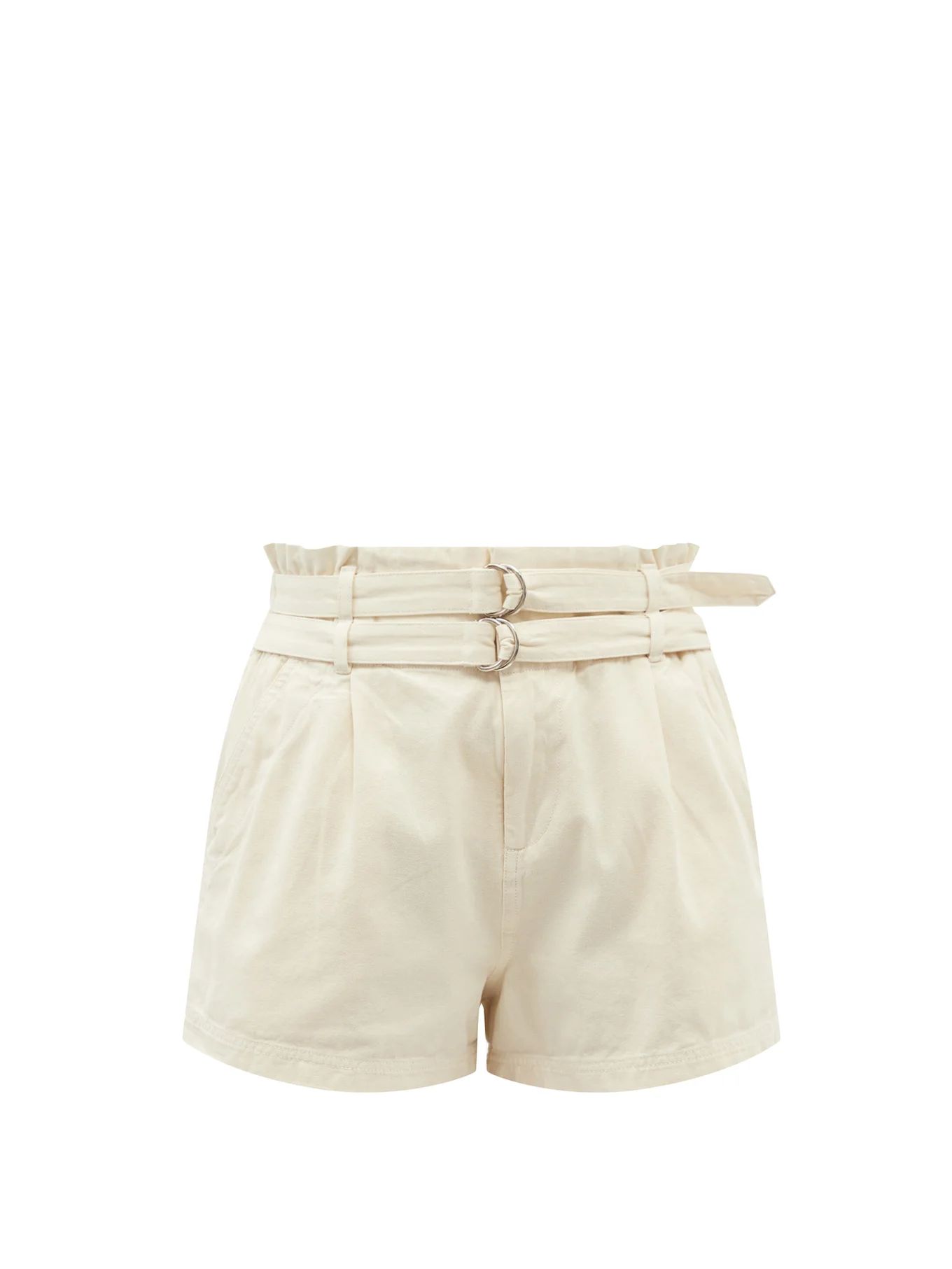 Evelina high-rise cotton-canvas shorts | Sea | Matches (US)
