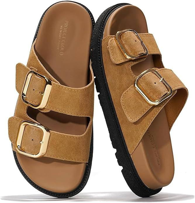 Sandals for Women - Trendy Sandals for Women 2026 with Adjustable Straps - Plush and Soft Insole ... | Amazon (US)