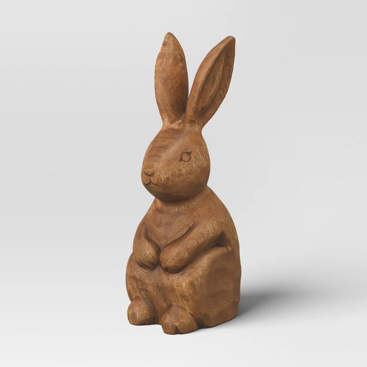 Wood Standing Easter Bunny Figurine - Threshold™ | Target