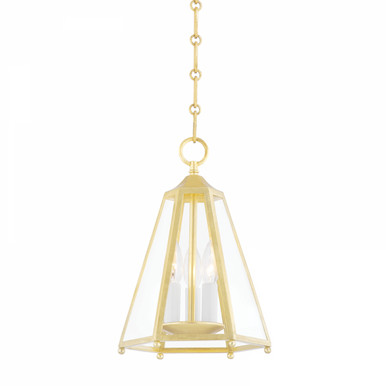 Nottingham Chandlelier, 3-Light, Gold Leaf, 10""W (Mds410-Gl A8N3J) | Lighting Reimagined