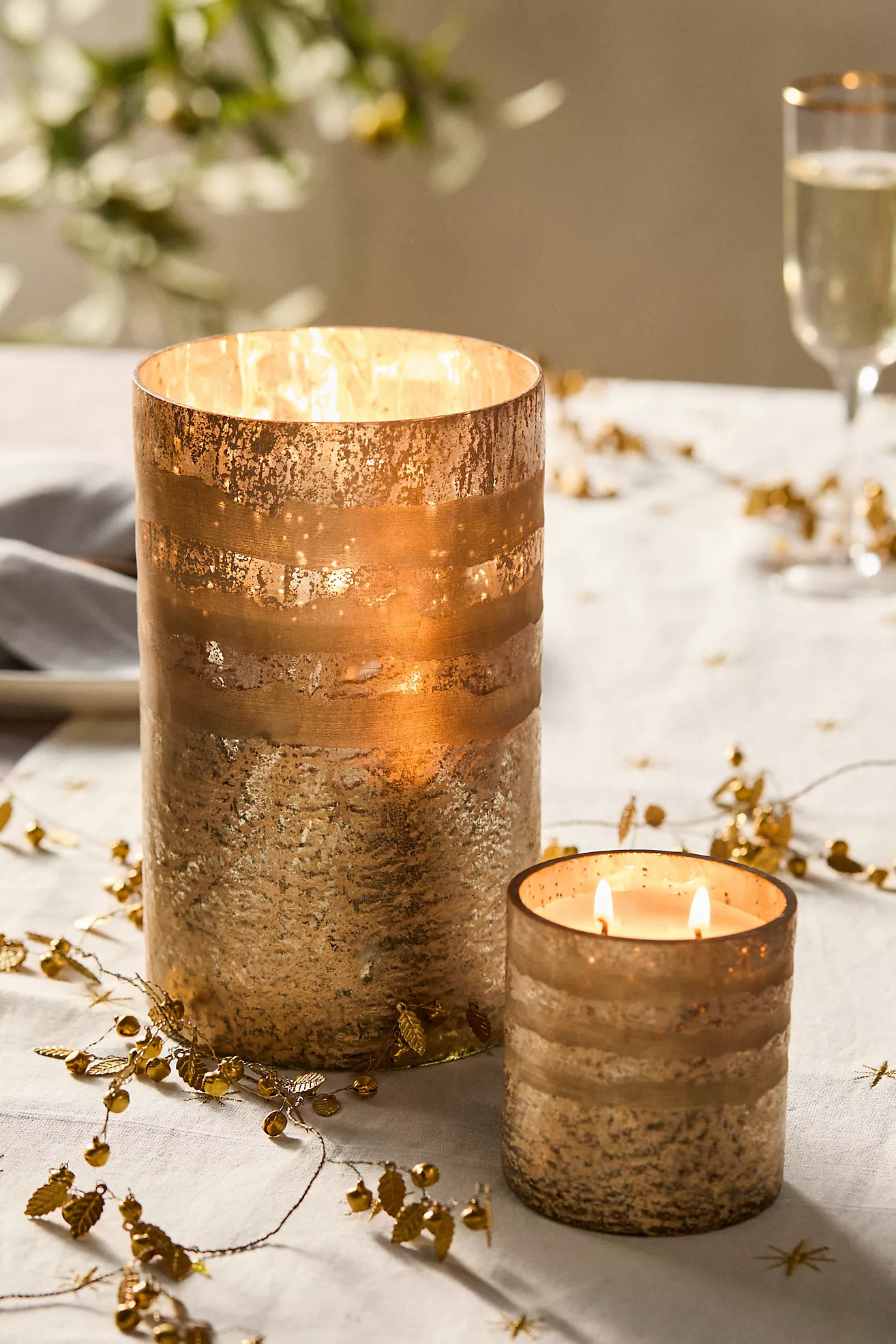 Linnea Gold Candle, Forest Fir | Anthropologie (US)
