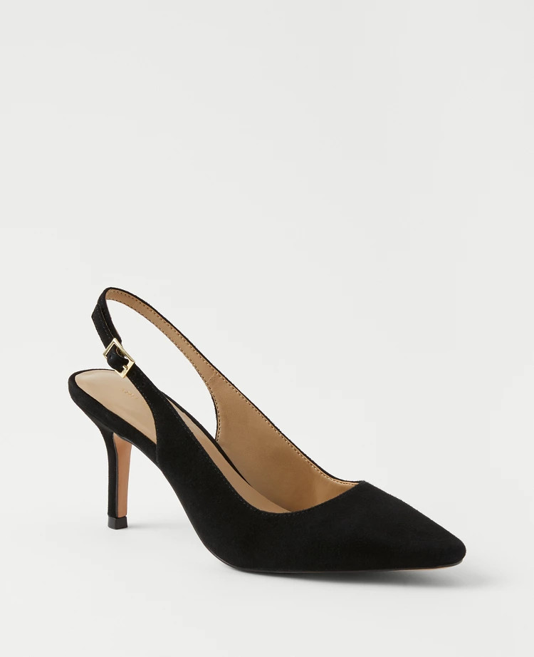 Evita Suede Slingback Pumps | Ann Taylor (US)