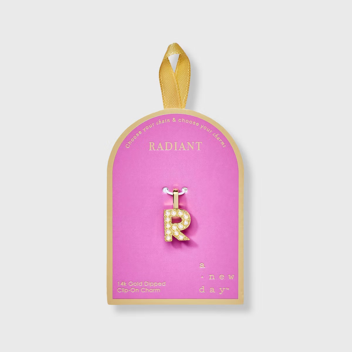 14K Gold Dipped Pearl "M" Letter Charm - A New Day™ Gold | Target