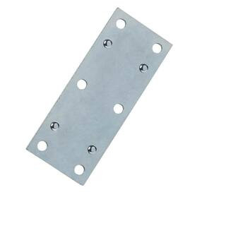 (4-Pack) 3-1/2 in. Steel Zinc-Plated Double-Wide Mending Plate | The Home Depot