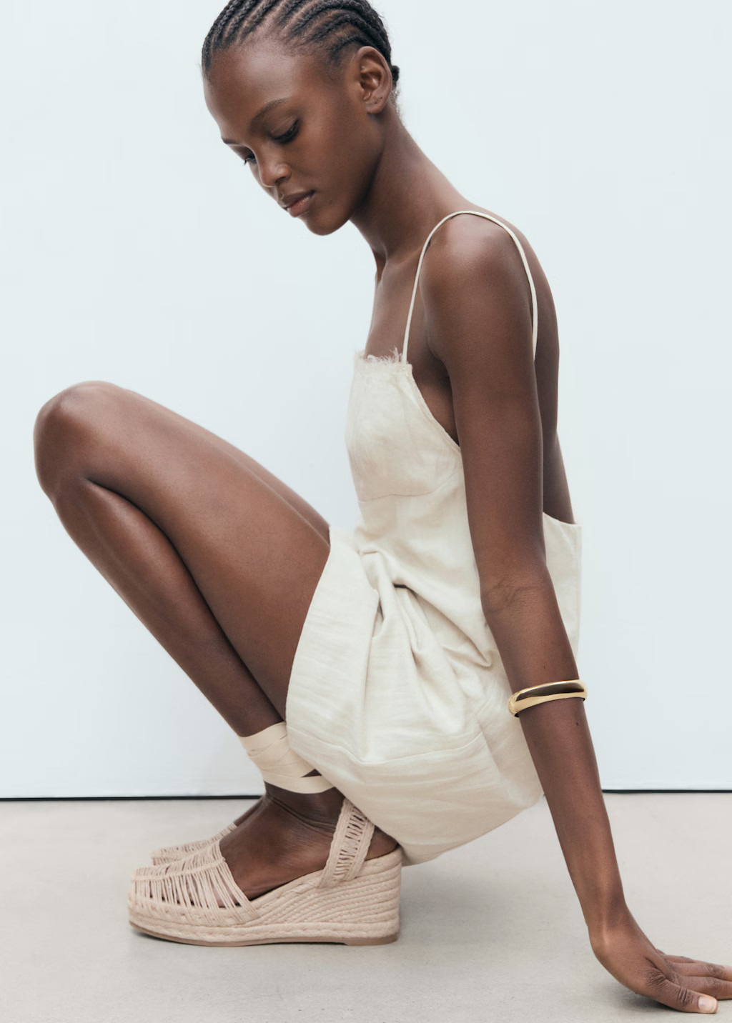 Riemen-Keilsandalette aus Jute - Damen | MANGO Deutschland | Mango EU