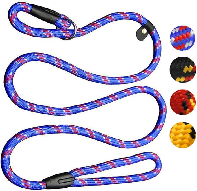 Coolrunner Durable Dog Slip Rope Leash, 5 FT Dog Training Leash, Strong Slip Lead, Standard Adjustab | Amazon (US)