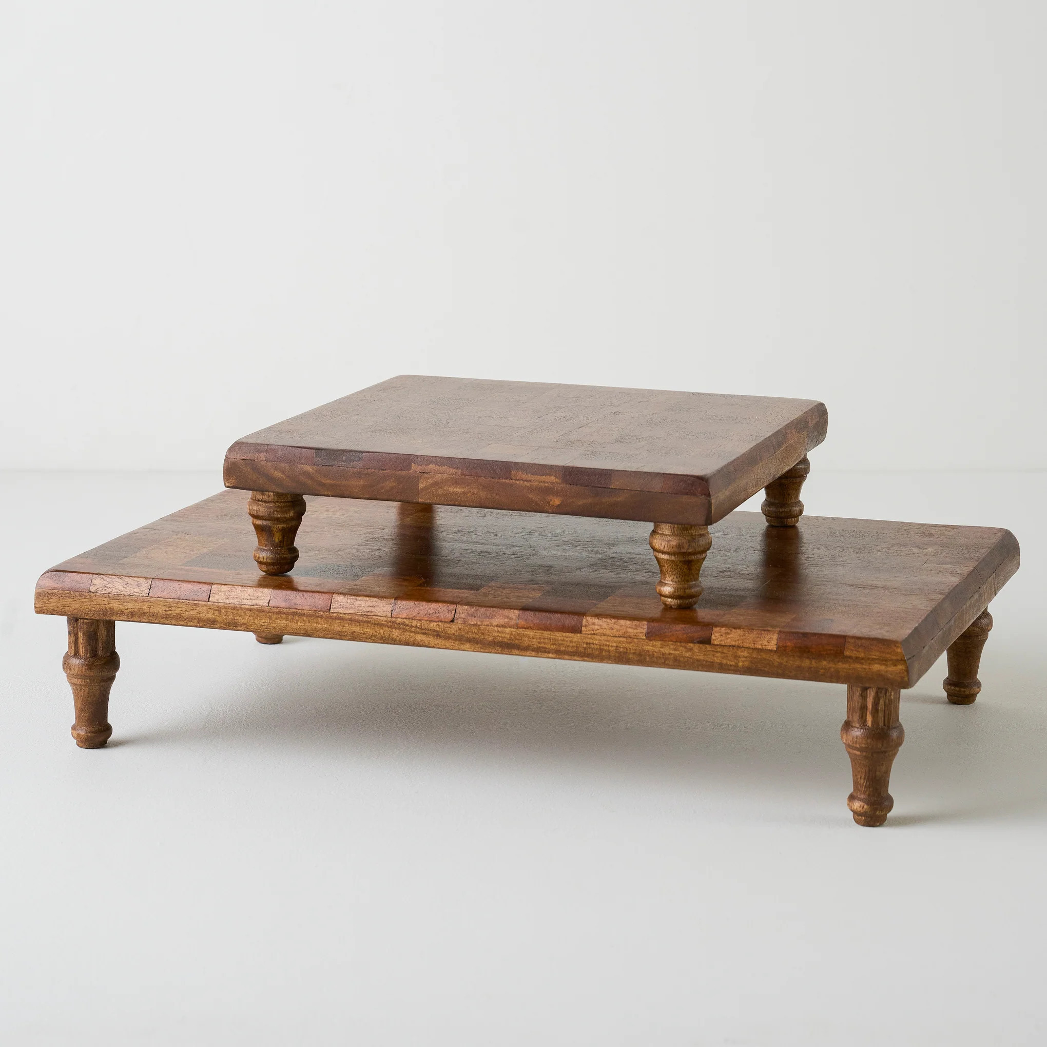 Checkered Wood Riser | Magnolia