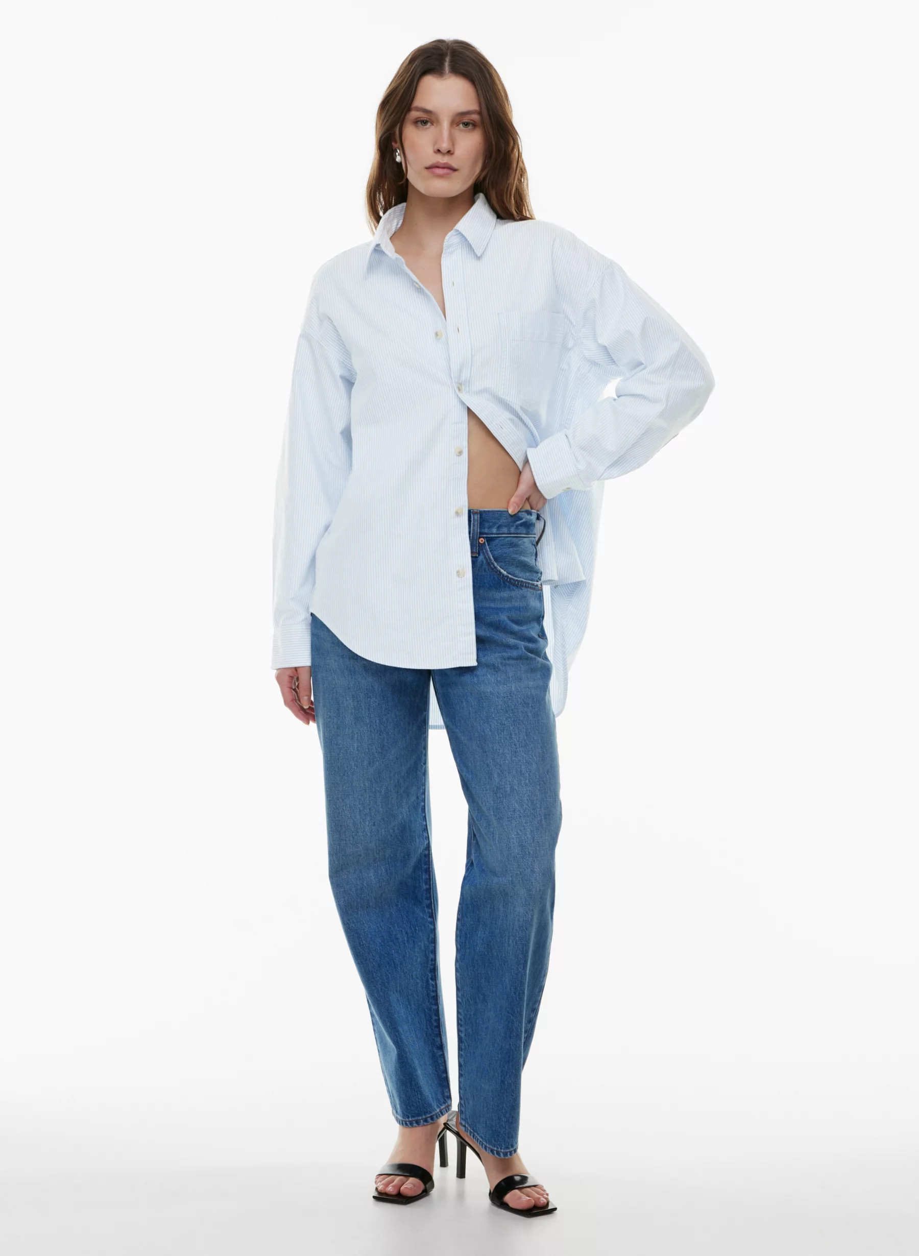 THE '80S COMFY DENIM SHIRT | Aritzia