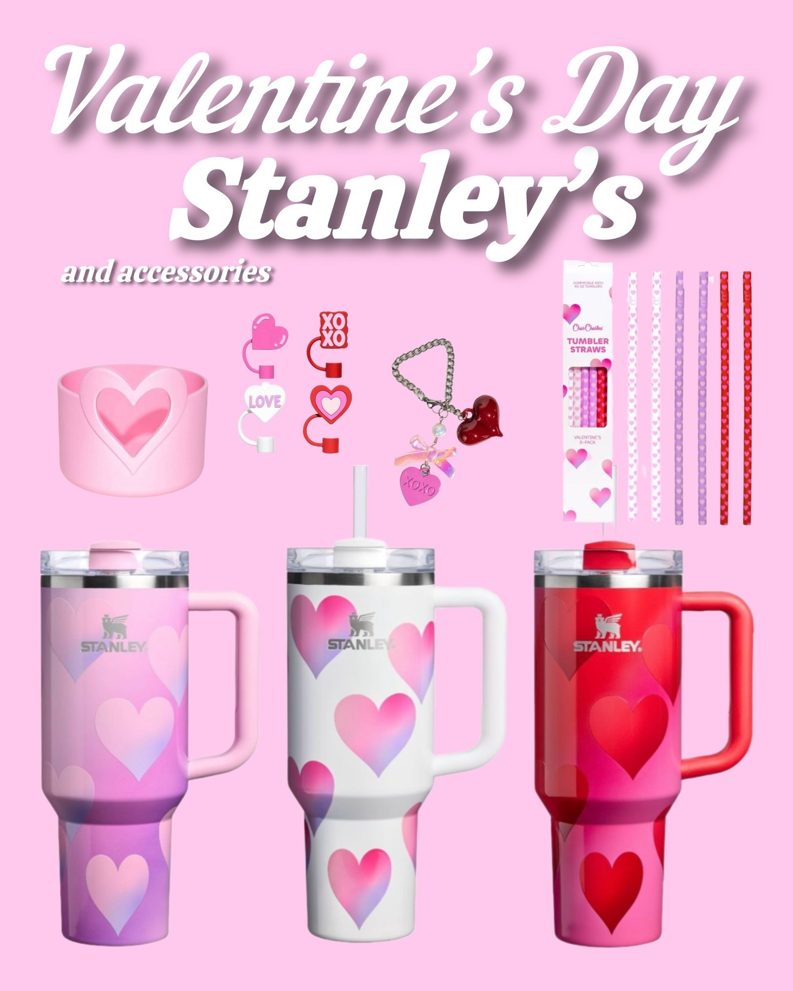 Do you think they’re cute?🫣 Comment SHOP to receive a link to all of the new Valentines Day Stanley’s🤗🩷 #stanley #target #targetfinds #valentinesday #stanleycup 