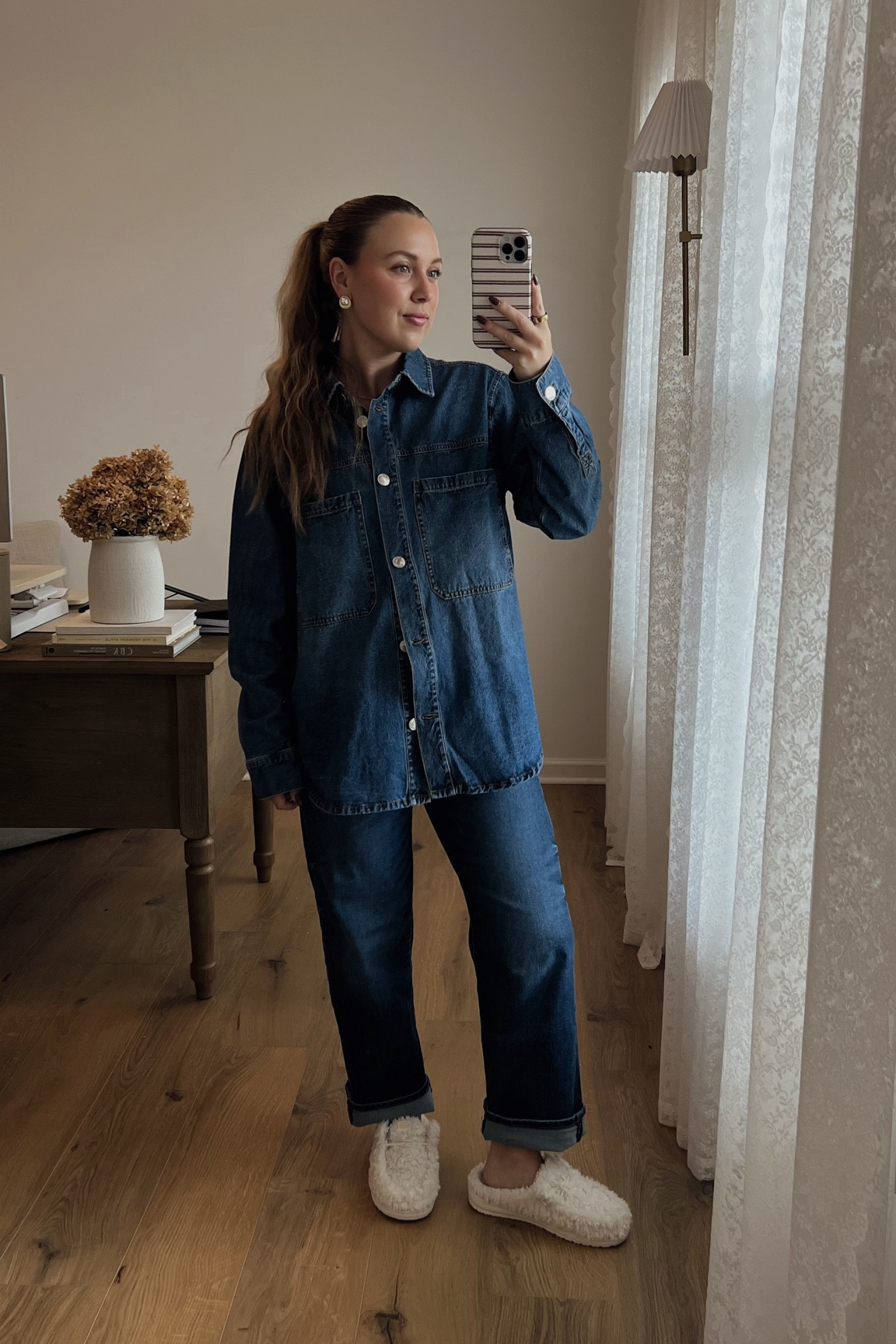 wearing a 28 jeans, medium top. #founditonamazon denim on denim, madewell jeans, madewell super wide jeans, madewell boots, amazon denim shirt, denim jacket, leather tote hobo bag, fall trends, canadian tuxedo #denimondenim #pinterestinspired #casualfalloutfit #amazonfashion

#LTKSeasonal #LTKStyleTip #LTKSaleAlert