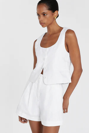 RHYHE WHITE LINEN SHORT | DISSH