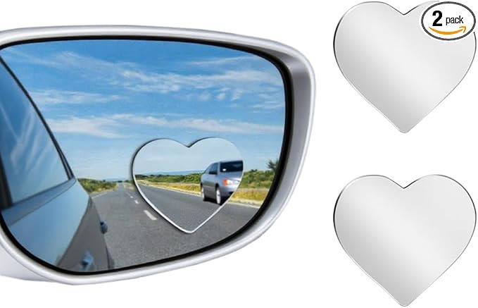 Blind Spot Mirror 2 Pack Heart Shaped Car Side Blindspot Mirrors, Removable Wide Angle Mirrors Ad... | Amazon (US)