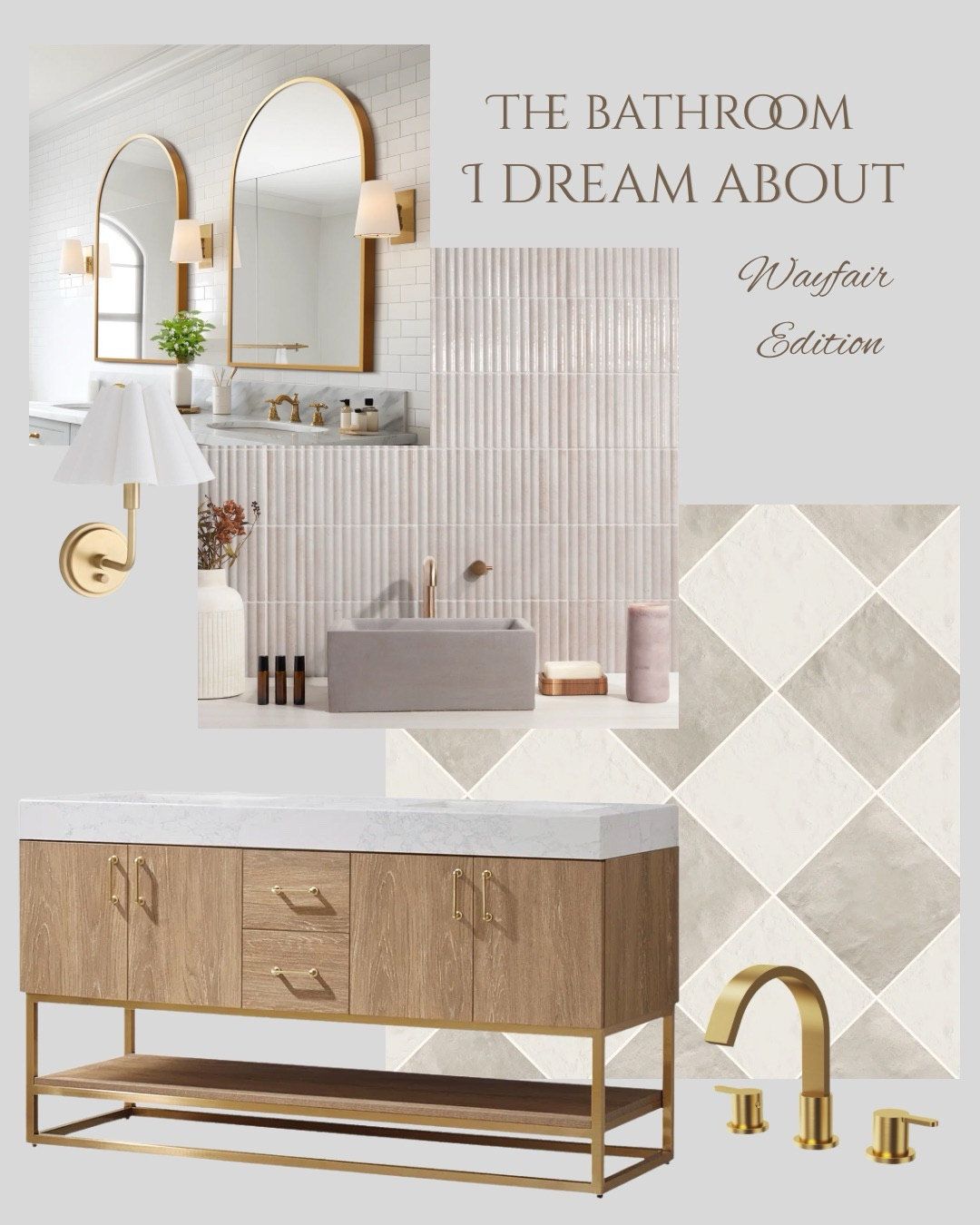 If I were starting from scratch, this is exactly the bathroom direction I’d go… warm wood, soft stone, and brass accents for a look that feels timeless, cozy, and elevated.

I linked everything from this look to make it easy to recreate 🤍

#LTKHome #LTKSaleAlert