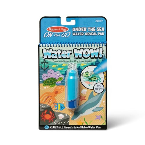 Melissa & Doug On The Go Water Wow! Mess Free Coloring Book, Reusable Water-Reveal Activity Pad, Under The Sea, Travel Toys, Party Favors, for Toddlers & Kids Ages 3+ - FSC Certified | Amazon (US)