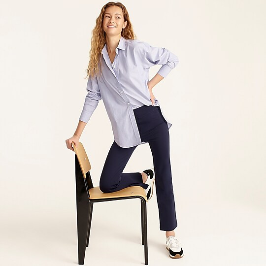 J.Crew: Relaxed-fit End-on-end Cotton Shirt For Women | J. Crew US