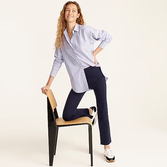 J.Crew: Relaxed-fit End-on-end Cotton Shirt For Women | J.Crew US