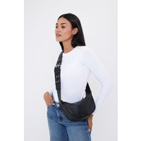 Chunky Buckle Sling Bag in Black | Debenhams UK