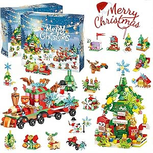 Advent Calendar 2025 Christmas Building Blocks Toy - Xmas Themed Building Toys - 24 Days Christma... | Amazon (US)