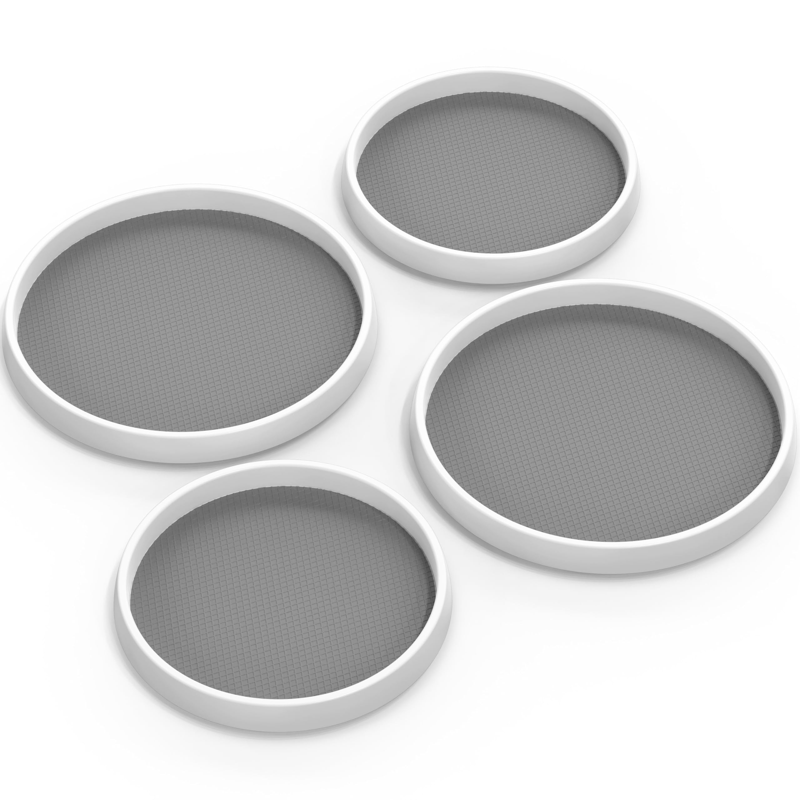 Simple Houseware Lazy Susan - Bandeja giratoria organizadora de especias, paquete de 4 (2 mediana... | Amazon (US)