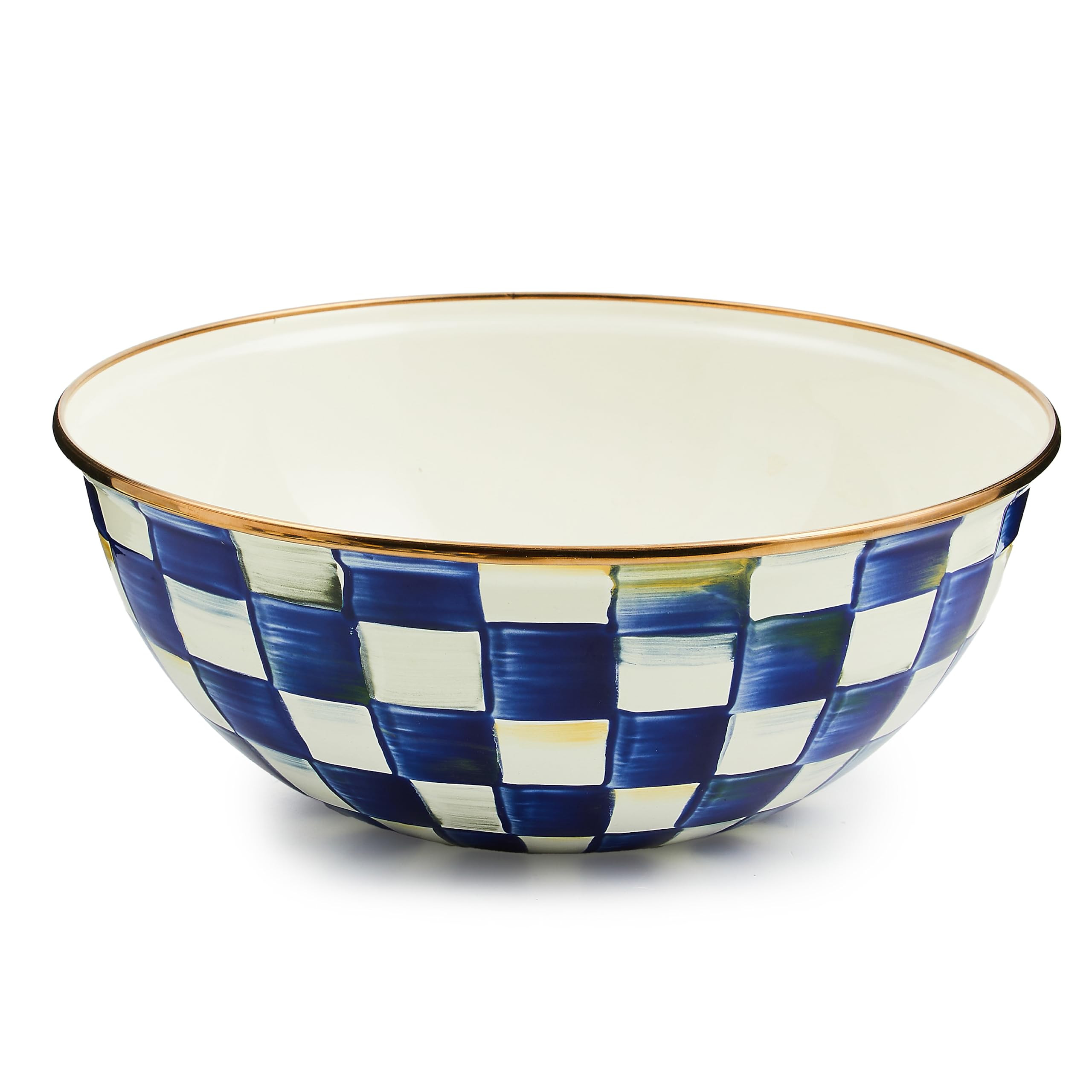 MACKENZIE-CHILDS Enamel Everyday Bowl, Serving Bowl for Entertaining, Medium, Blue-and-White Roya... | Amazon (US)