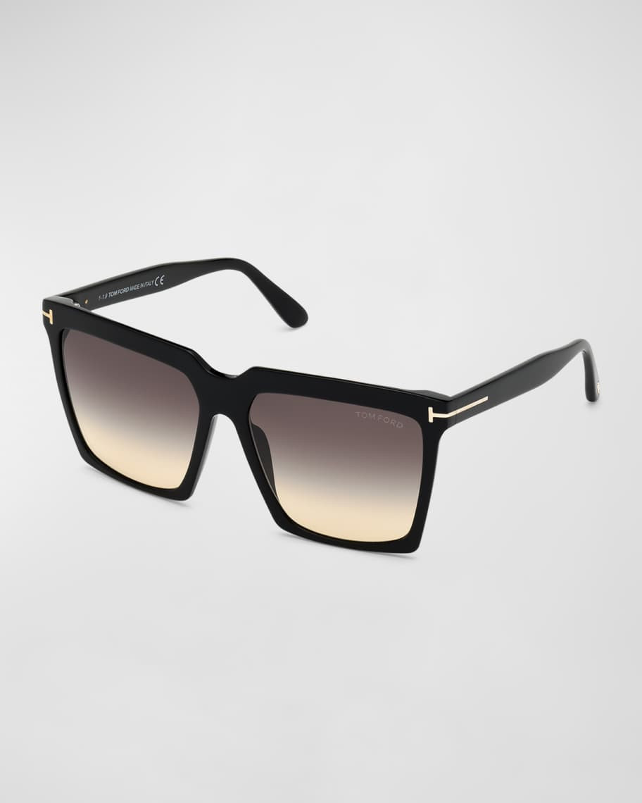 Sabrina Square Plastic Sunglasses | Neiman Marcus