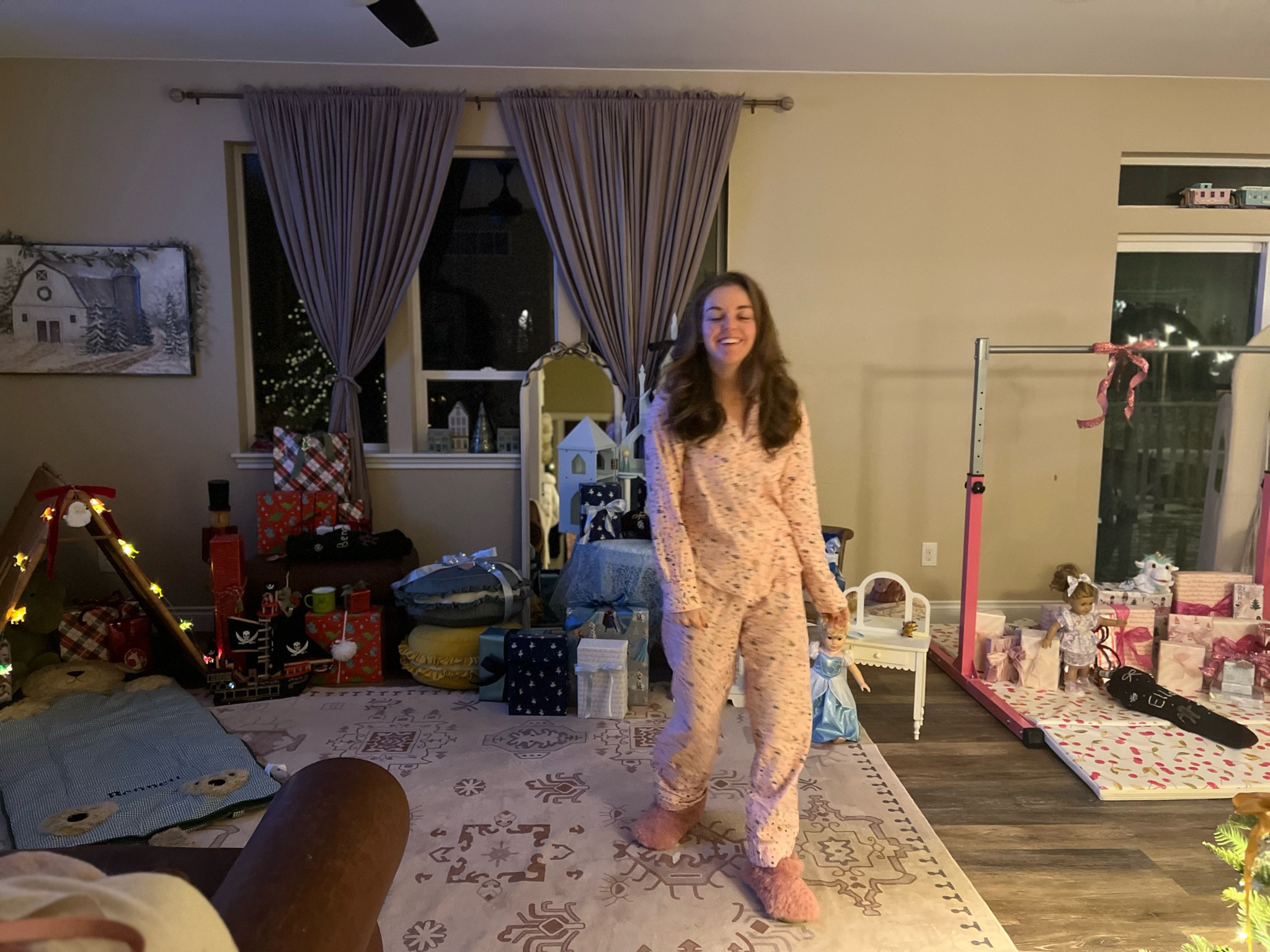 Mrs. Clause pajamas and fuzzy slippers 

#LTKHoliday #LTKWatchNow #LTKGiftGuide