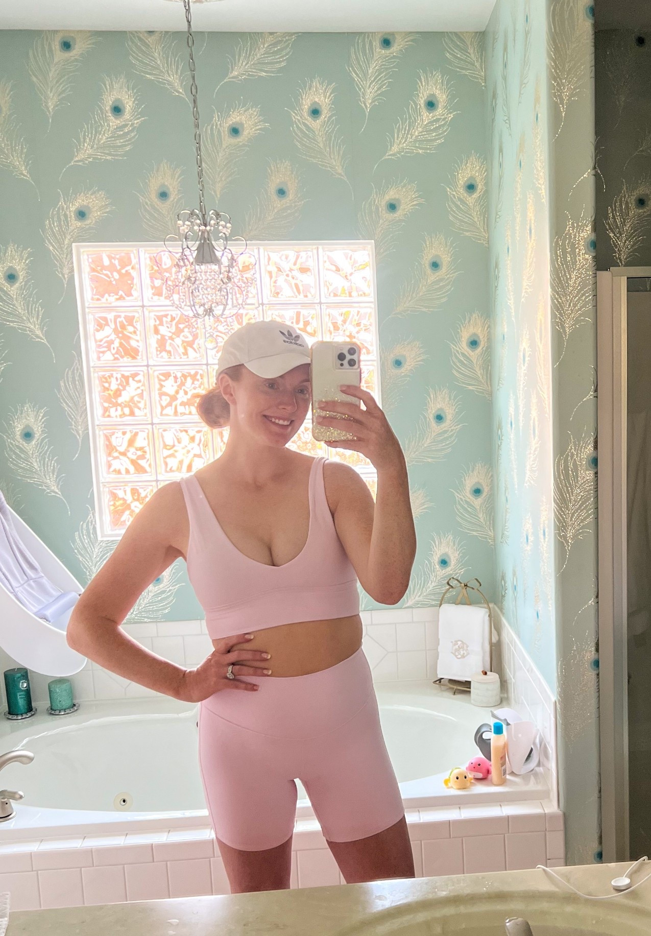 Pink organza Lululemon set! Wearing 4 in shorts and 8 in sports bra. My true size is a 6. 

Workout set - activewear - running - exercise clothes - athleisure - biker shorts - hiit workout clothes - Pilates - yoga - casual style - under $100

#LTKFindsUnder100 #LTKActive #LTKSeasonal