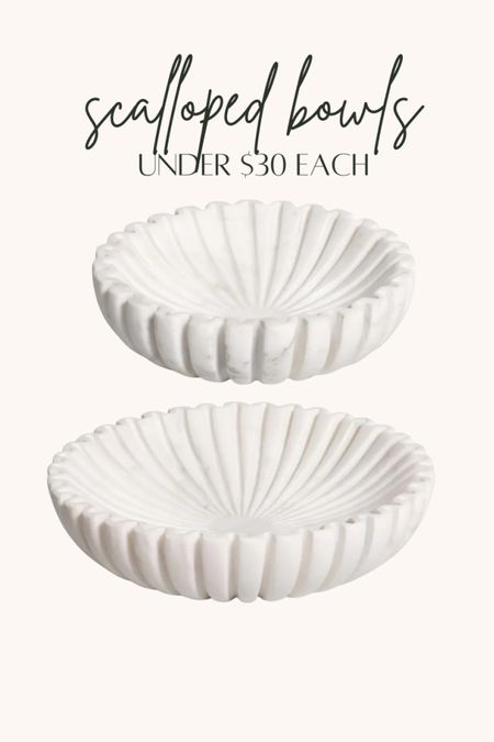Scalloped bowls under $30 #homedecor #homefinds #coffeetabledecor

#LTKfindsunder50 #LTKstyletip #LTKhome