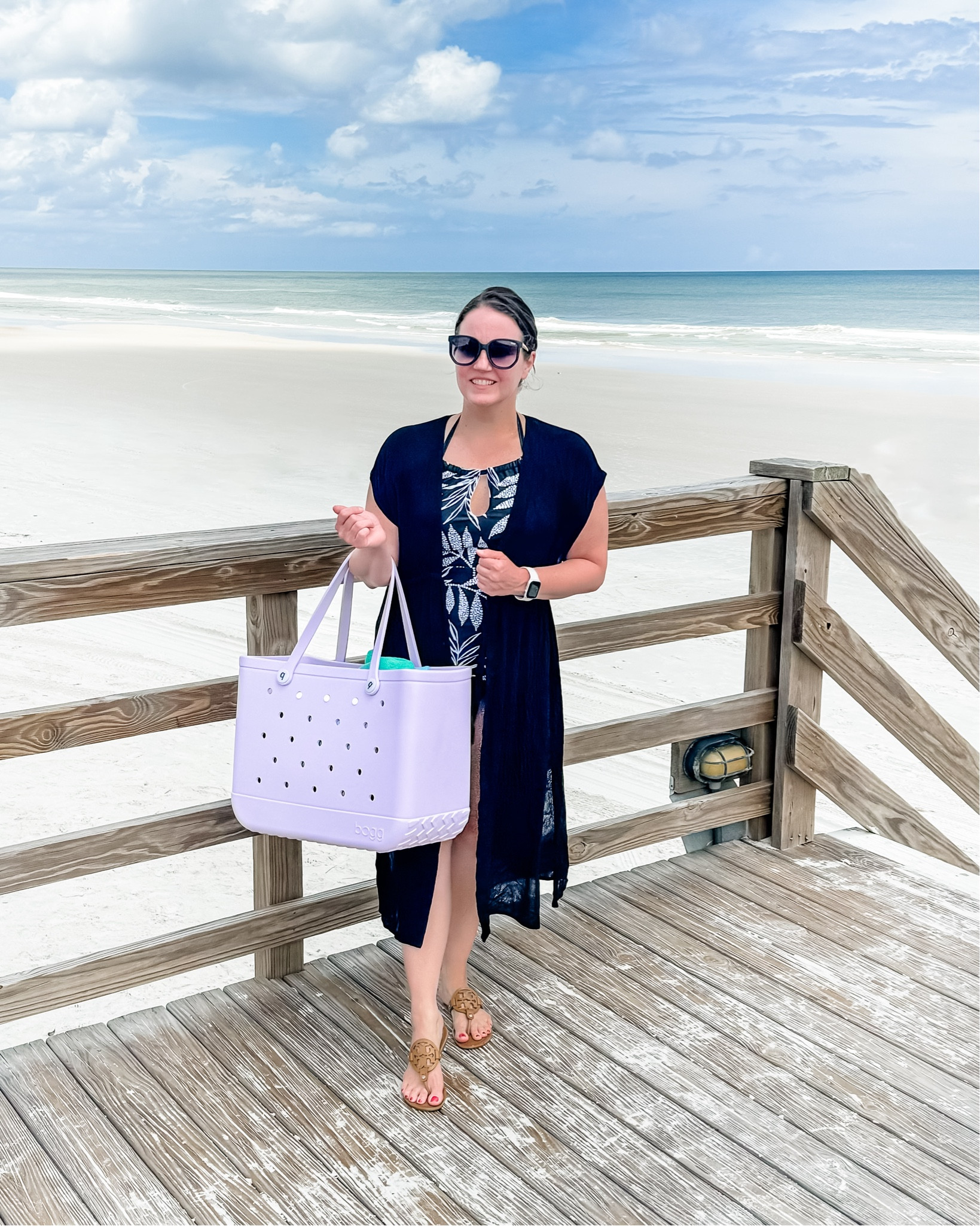 Beach vacation outfit / black two piece swimsuit / tankini swim top / black high waisted bikini bottoms / lilac purple beach and pool tote bag / large beach bag / sandals/ summer outfit / oversized sunglasses 

#LTKItBag #LTKTravel #LTKSwim