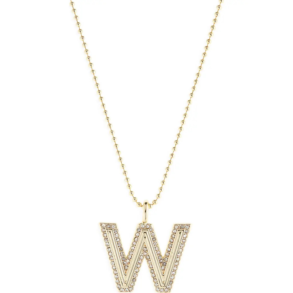 BaubleBar Arianna Initial Pendant Necklace in Gold W at Nordstrom Rack | Nordstrom Rack