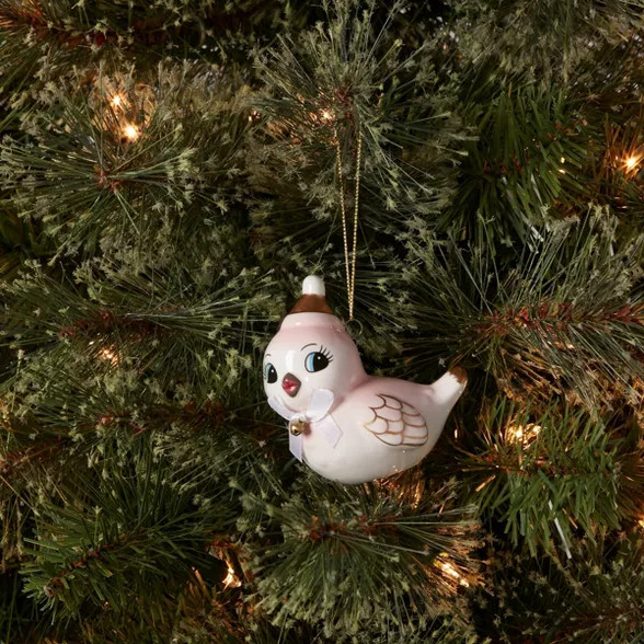 Ceramic Bird Pink Christmas Tree Ornament - Wondershop™ | Target