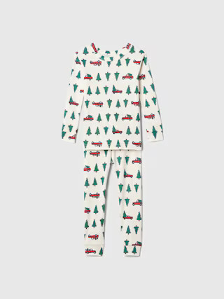 Kids & babyGap 100% Organic Cotton Christmas Tree PJ Set | Gap Factory