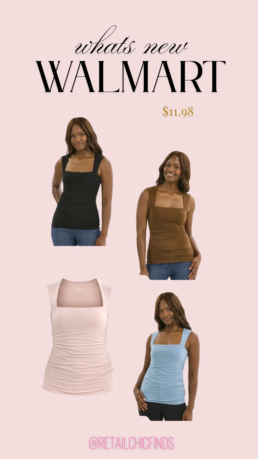 Square neck top Walmart 

#LTKStyleTip #LTKSeasonal #LTKFindsUnder50