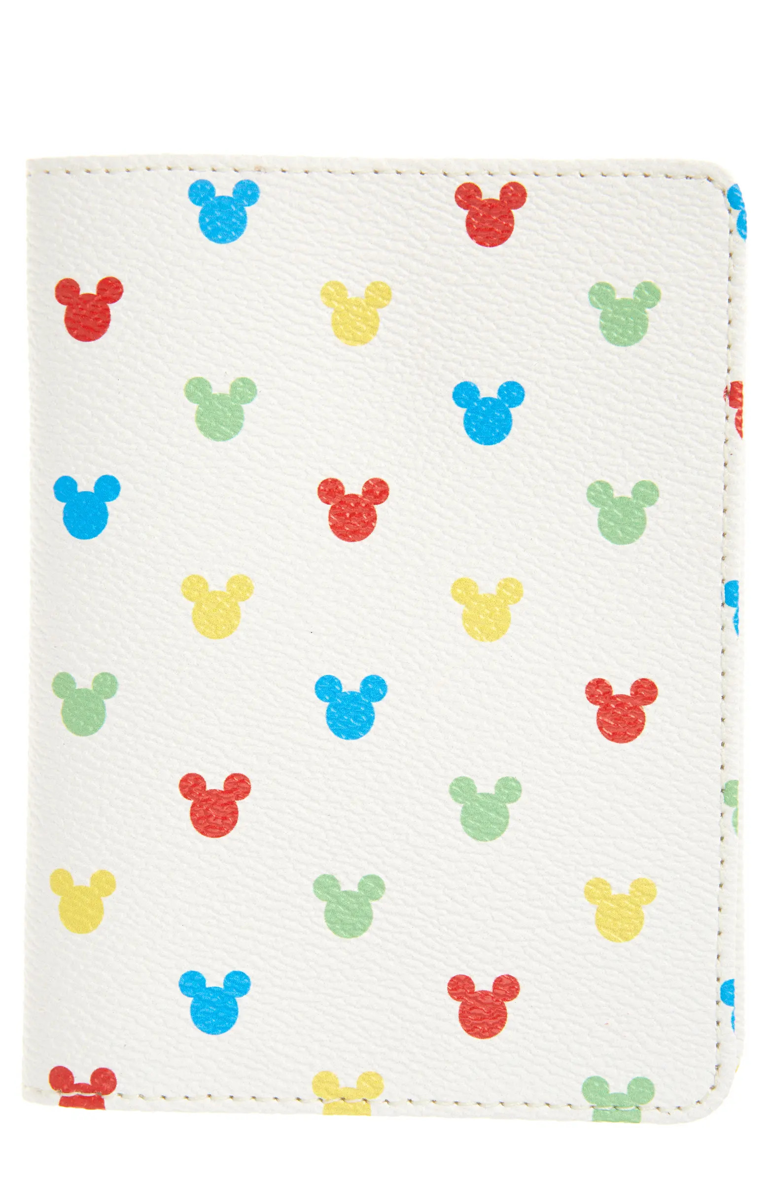 x Disney Mickey Confetti Faux Leather Passport Case | Nordstrom