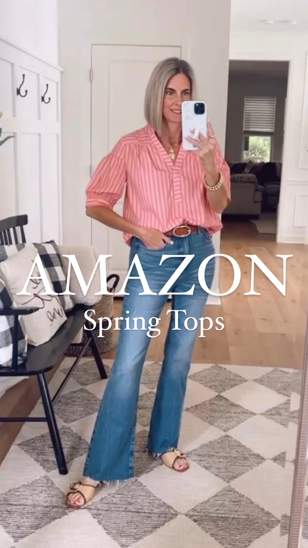 Stripes, eyelet and Amazon, Yes please! 🙌 Love these two fun spring tops! The eyelet top is lined so you don’t have to worry about wearing a cami underneath and they both come in lots of other colors. Wearing a small in both. Love the raw hem on these high rise flare jeans in a 26. 



#LTKFindsUnder50 #LTKSaleAlert #LTKSeasonal