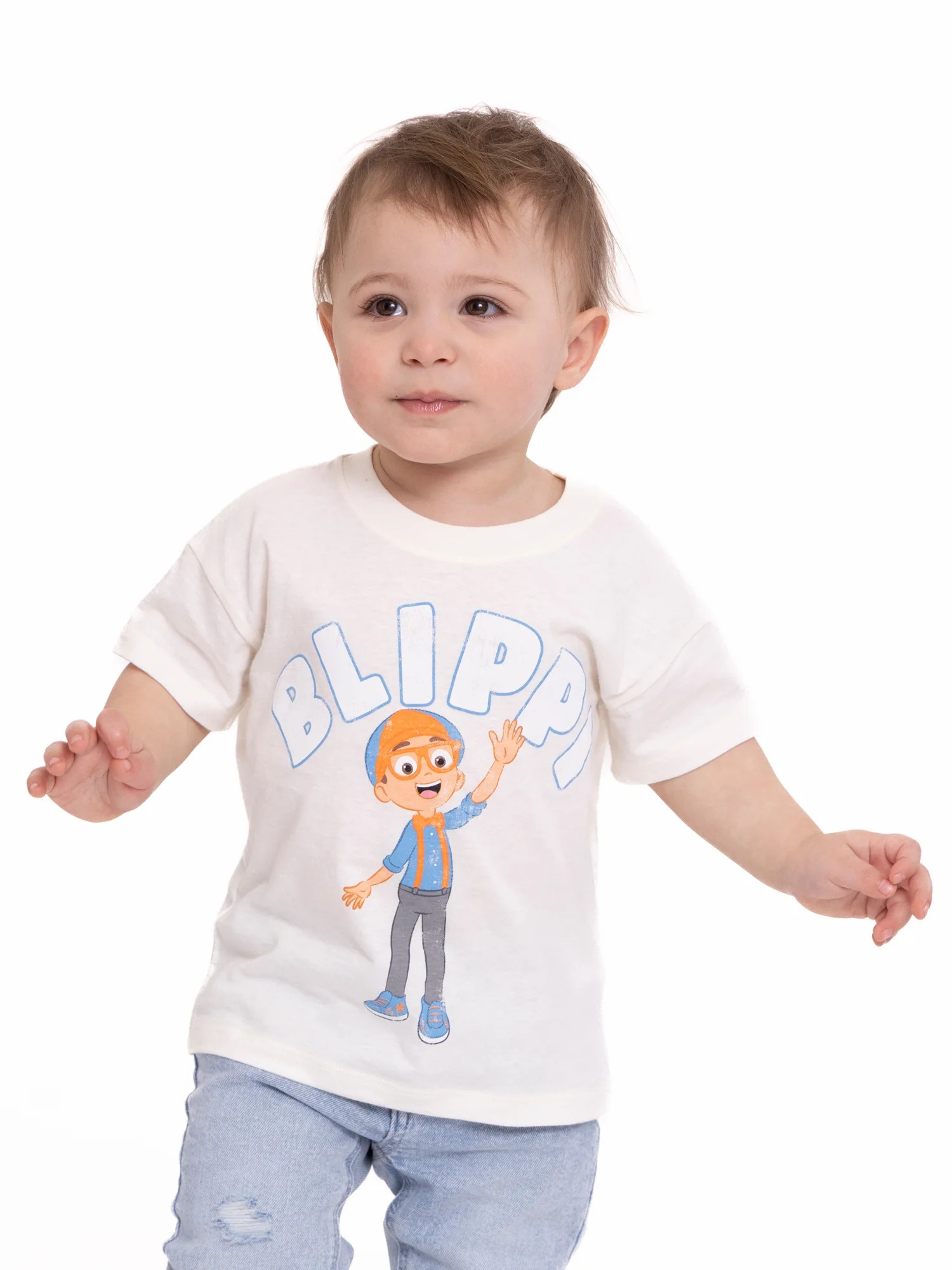 Blippi Toddler Boys or Girls Short Sleeve Crewneck T-Shirt, Sizes 12M-5T | Walmart (US)