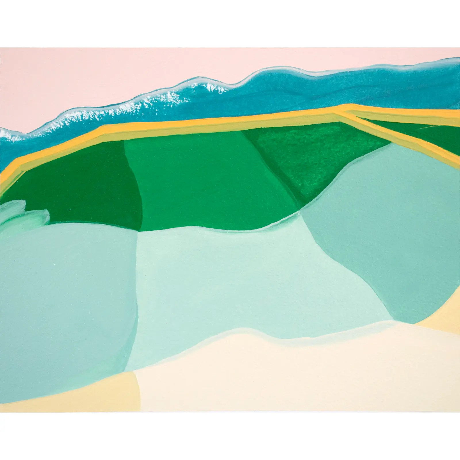 "Green Shadow" Contemporary Landscape Oil Painting by Kristina Rose Baker | Chairish