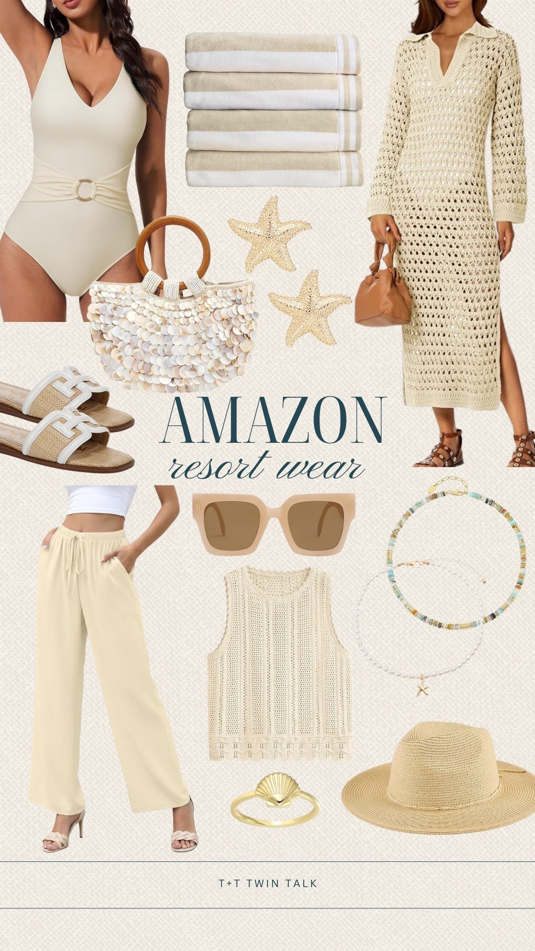 Get ready for a beach vacation with these Amazon finds! From swimwear to chic accessories, these pieces will keep you stylish and comfortable. We love the the beaded necklace, scallop sea shell ring, and swimsuit for a beach look. 

#LTKFindsUnder100 #LTKOver40 #LTKMidsize
