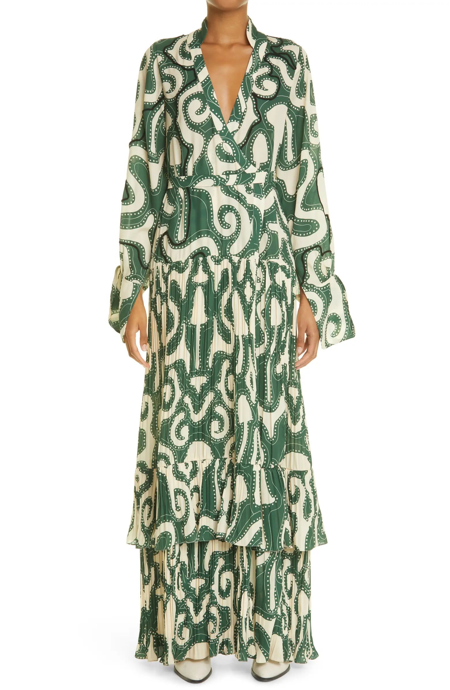 Johanna Ortiz Molas Forest Fungi Print Wrap Maxi Dress | Nordstrom | Nordstrom