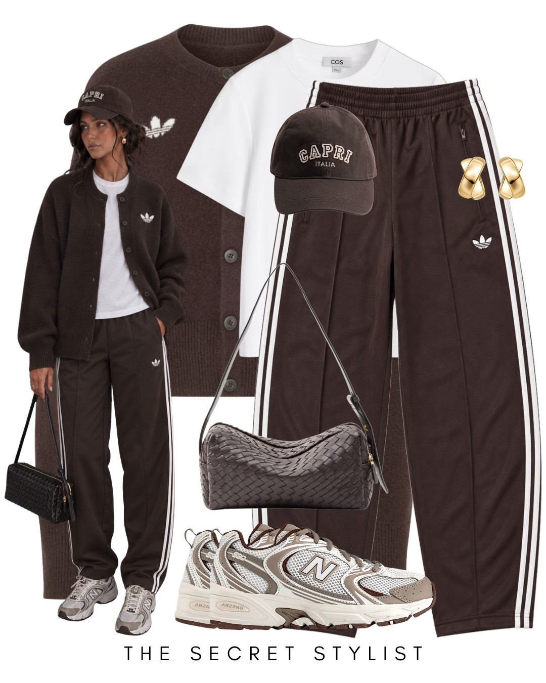 Adidas firebird barrel leg in brown
Brown adidas knit cardigan 
New balance 530
Autumn outfit
Casual autumn style

#LTKuk #LTKeurope #LTKstyletip