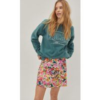 Womens Vibrant Floral Print Flippy Mini Skirt - Purple - 12, Purple | NastyGal (UK, IE)