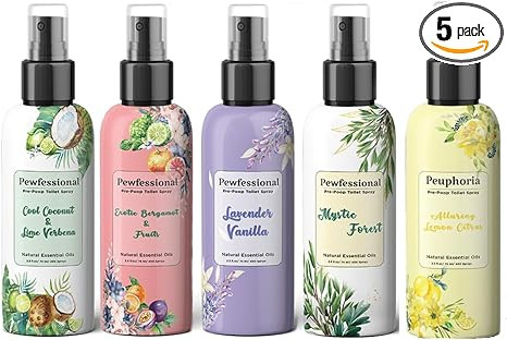 Poop spray for toilet, Bathroom Spray, Toilet odor eliminator and air freshener, 5 bottles, Trave... | Amazon (US)