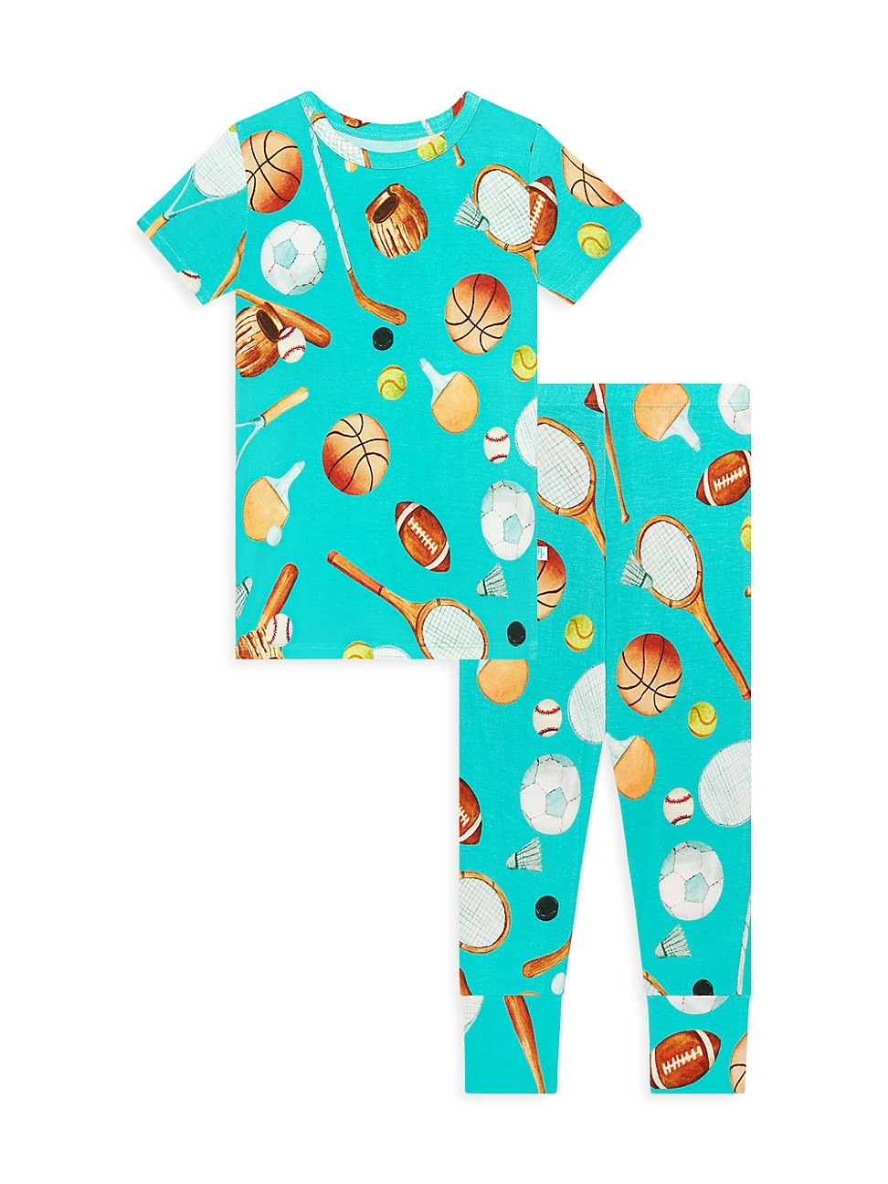 Baby Boy's & Little Boy's Sports Day Short-Sleeve Pajama Set - Turquoise - Size 18 Months | Saks Fifth Avenue
