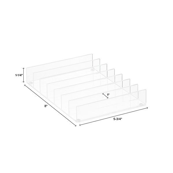 Luxe Acrylic 7-Section Divided Palette Insert | The Container Store