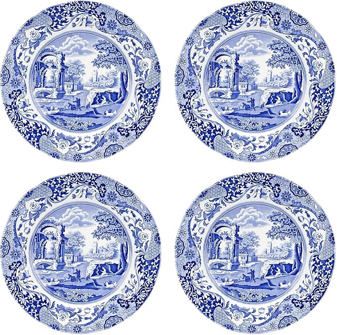 Spode Blue Italian Dinner Plate Set of 4 | Dinner, Salad, Pasta and Appetizer Plate | 10.5 Inch |... | Amazon (US)