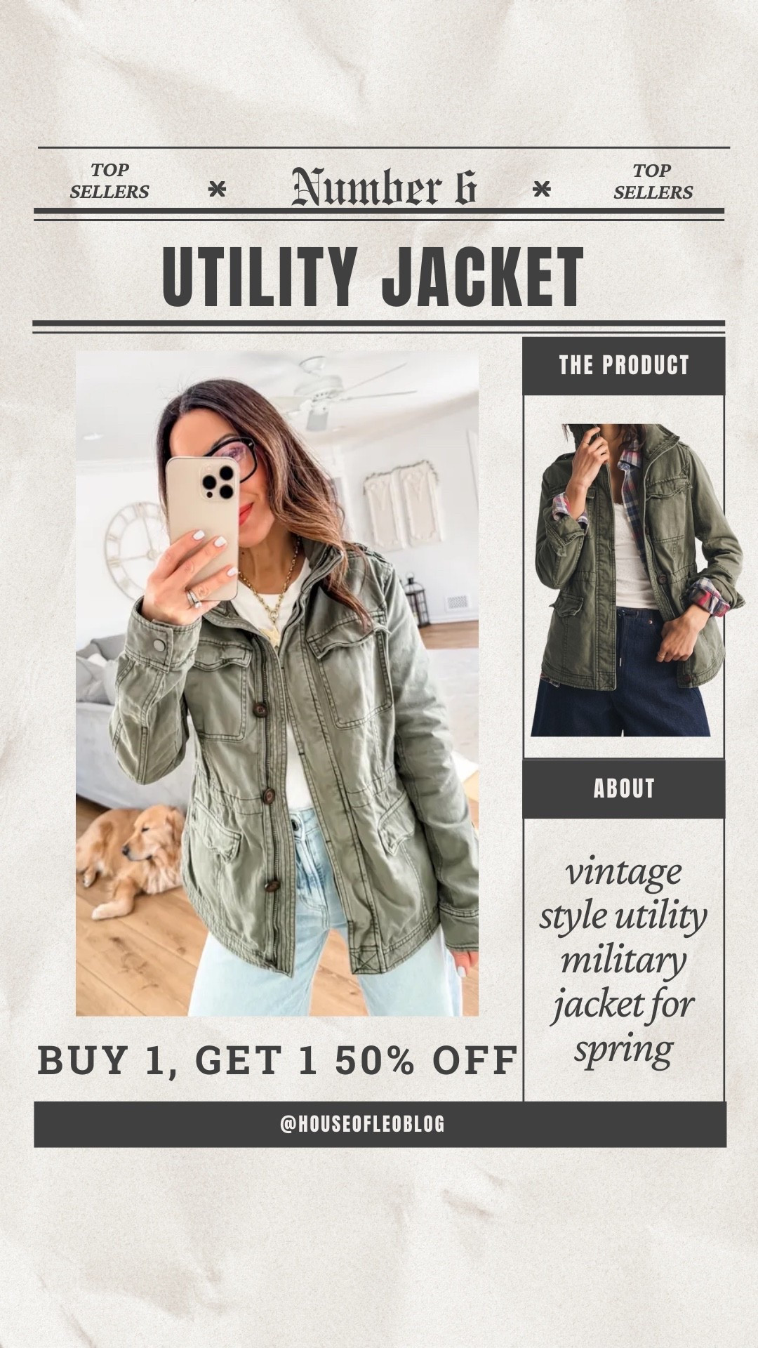 Wearing small utility jacket. Spring jacket. Spring jackets. Abercrombie jackets. Abercrombie sale. Military jacket.

#LTKOver40