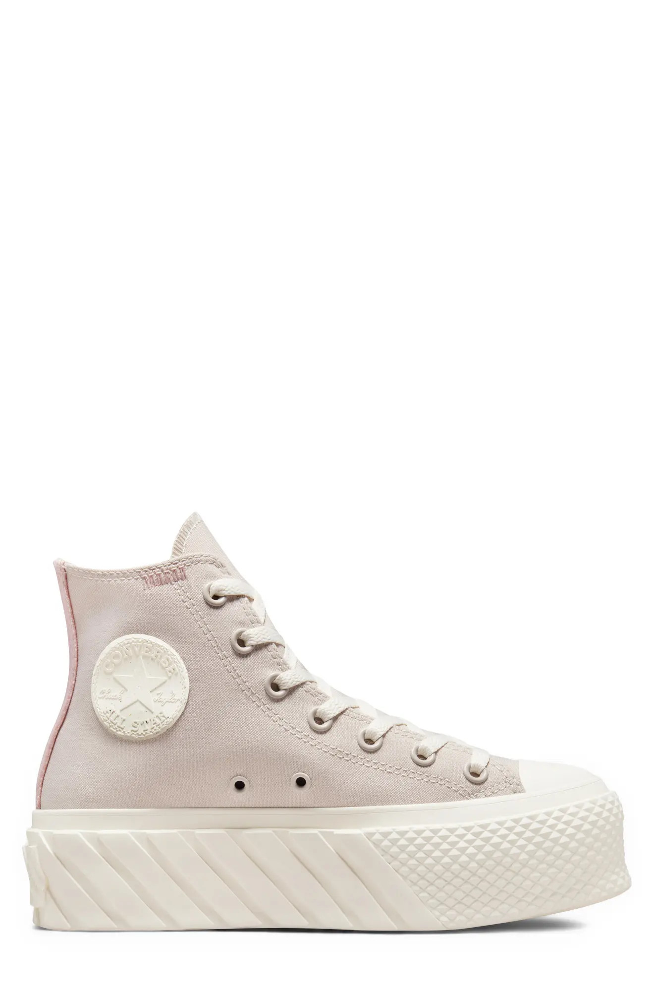 Converse Chuck Taylor(R) All Star(R) Lift 2X High Top Sneaker in Desert Sand/Egret/Pink Clay at Nord | Nordstrom