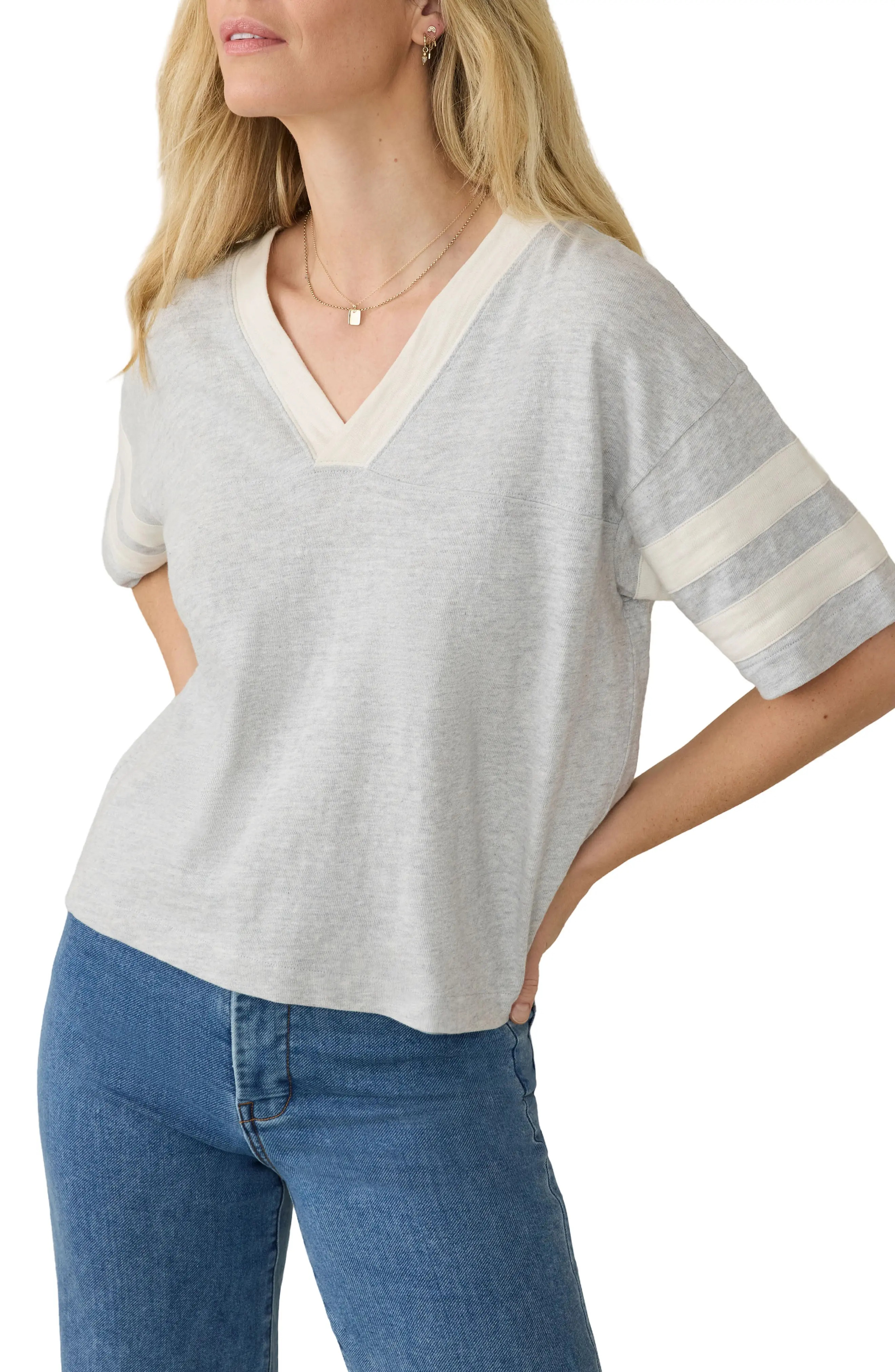 Varsity Stripe Organic Cotton T-Shirt (Women) | Nordstrom | Nordstrom